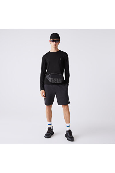 Lacoste The Blend Erkek Monogram Siyah Bel Çantası