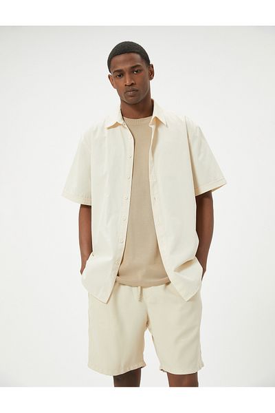Koton Bermudy Chino Rayon Fabric s šněrováním v pase a detailem kapsy