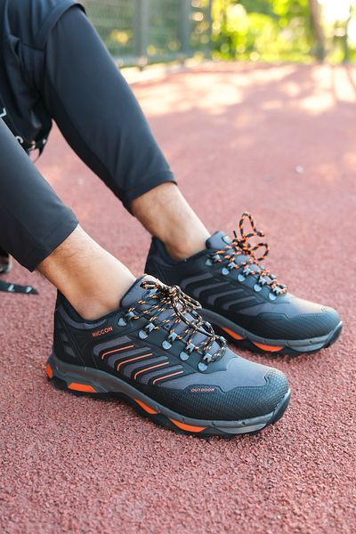 Riccon Καπνιστό πορτοκαλί Unisex 3d Rubber Trekking παπούτσια00128060