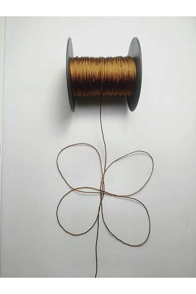 Eskişehir hobi sanat Σχοινί 20 μέτρων 0,8 mm Tasbih - Χρώμα Χρυσό Καφέ