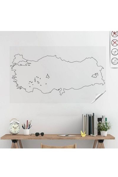 BALON HOME Static Paper Mute Turkey Map