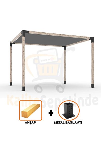 Kalite Sepetinde KAMELYA TİP GÖLGELİKLİ PERGOLA SETİ 10X10 KOMPLE SET