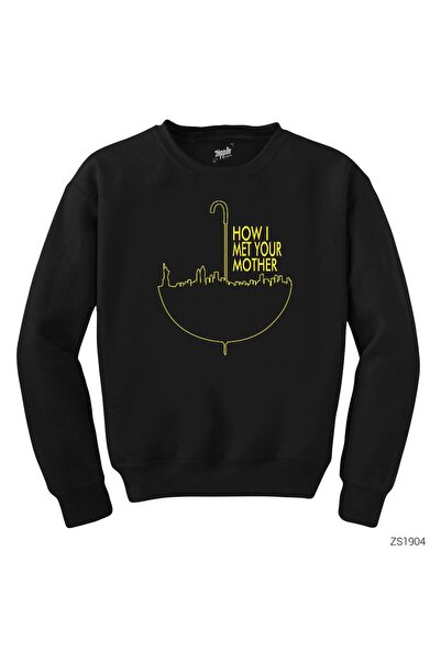 WAKHA Πώς συναντήθηκα τη μητέρα σας Ομπρέλα Μαύρο Φούτερ με Κουκούλα