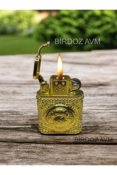 birdoz avm Döner Tabla Lüks Metal Gazlı Çakmak