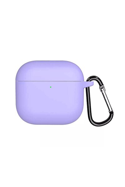 Microsonic AirPods 4 Uyumlu Kılıf Askılı Mat Silikon Lila