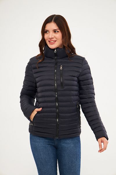 CrazyShopping Women's Waterproof Padded Quilted Puffer Jacket with Zippered Front Length and Pockets