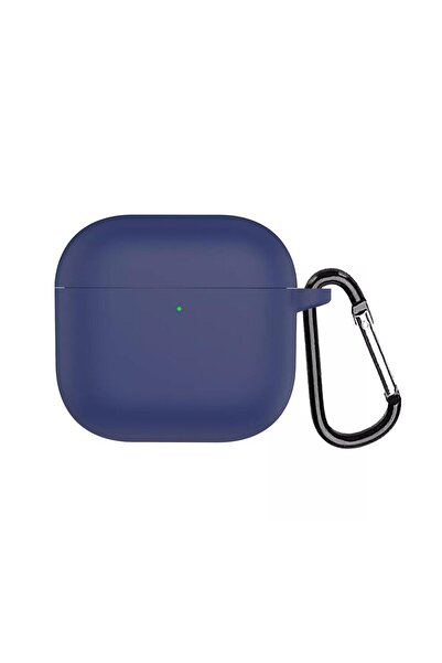 Microsonic AirPods 4 Kılıf Uyumlu Mat Silikon Lacivert