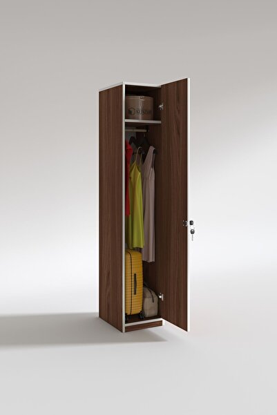 Kenzlife Kilitli Gardırop Öğrenci Dolabı Tek Kapılı Kasımpatı Cvz 180*35*42 Gardolap Dolap Ofis