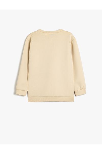 Koton Crew Neck Long Sleeve Sweatshirt - Print Detail