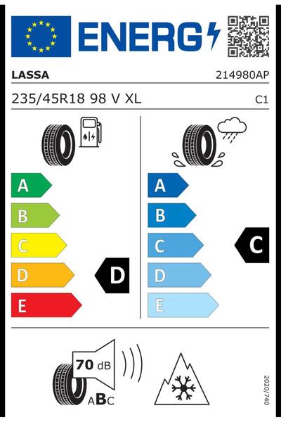 Lassa 235/45R18 98V XL Snoways 4 Oto Kış Lastiği (Üretim:2023)