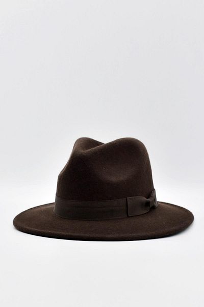Külah Indiana Jones Men's Wool Felt Fedora Hat Brown