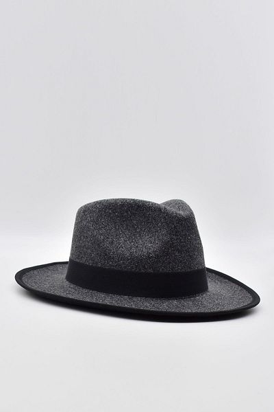 Külah Vintage Men's Fedora Trilby Hat Panama British Trilby Cap Gray