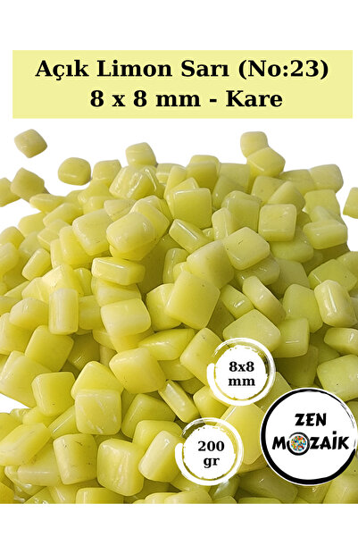 Zen Mozaik Sanatsal Mozaik Çalışmalarınız için 8x8 mm - Kare Cam Mozaik Taşı ...