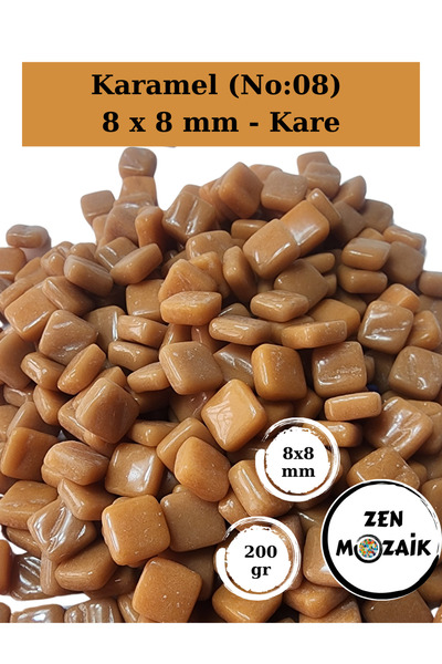 Zen Mozaik Sanatsal Mozaik Çalışmalarınız için 8x8 mm - Kare Cam Mozaik Taşı ...