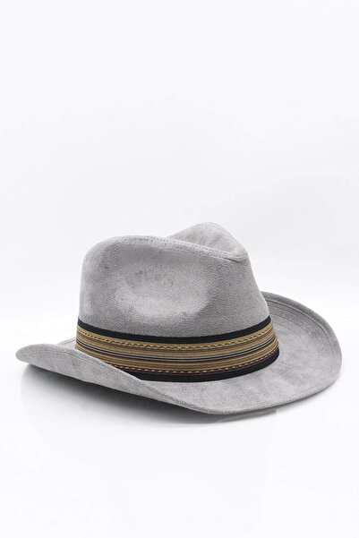 Külah Men's Fedora Cowboy Hat Nubuck-Grey