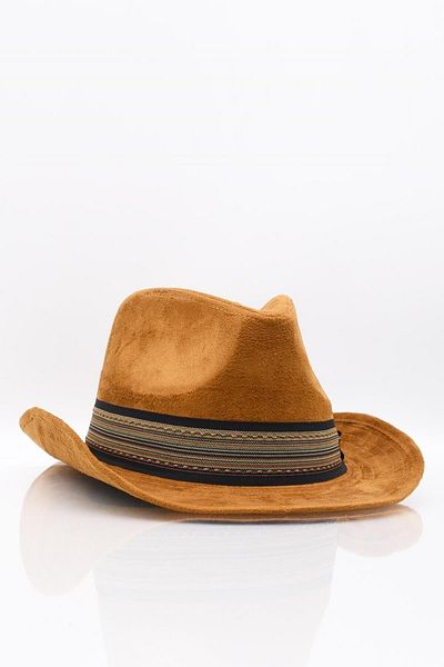 Külah Men's Fedora Cowboy Hat Nubuck-tan