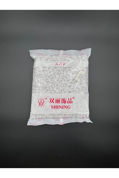 Yenici Aksesuar Λευκό μισό μαργαριτάρι 8 mm 500 γρ