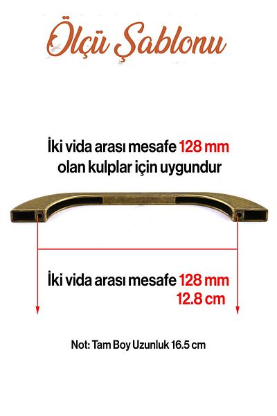 Badem10 Meriç 128 mm - 12,8 cm Mobilier din metal galben antic antic Dulap de bucătărie Mâner dulap Mâner