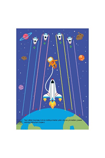 Yuva Yayınları 1.Sınıf Okumaya ilk Adım Serisi ANETİL - Çiz Çiz Sil Çizgi Çalışmaları 64 Etkinlik