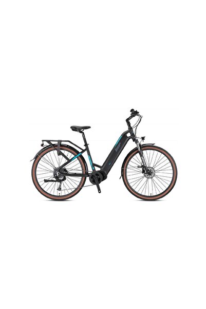 Loop Commuter 28 Elektrikli Şehir Bisikleti 9v Hd 17.5 Mat Siyah-füme-turkuaz