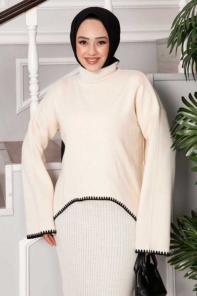 EBRUTESETTÜR Shepherd's Stitched Crop Dress