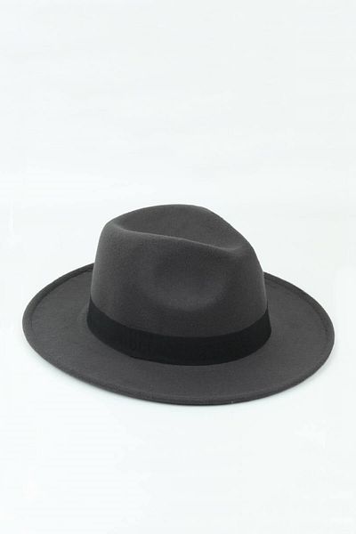 Külah Men's Trilby Fedora Hat Panama Cap - Anthracite