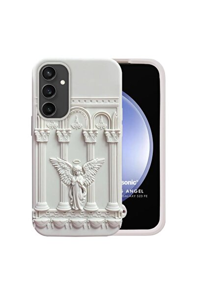 Microsonic Samsung Galaxy S23 FE Kılıf Praying Angel Bej