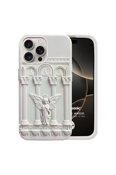 Microsonic Apple iPhone 13 Pro Kılıf Praying Angel Bej