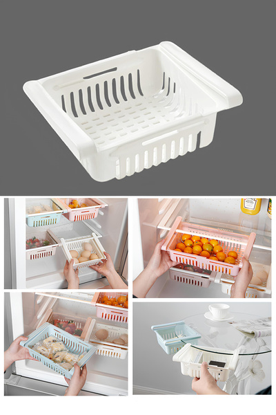 Ecuy Buzdolabı Içi Geçmeli Düzenleyici Raf – Pratik Organizer, Açılır Kapanır...