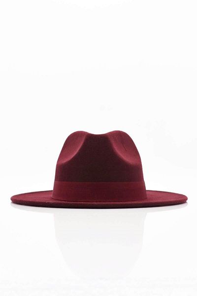 Külah Men's Adjustable Burgundy Fedora Hat