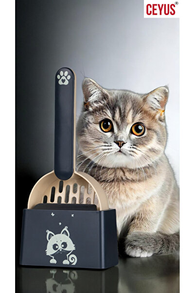 Ceyus مجرفة ومنصة لتنظيف فضلات القطط من أنثراسايت