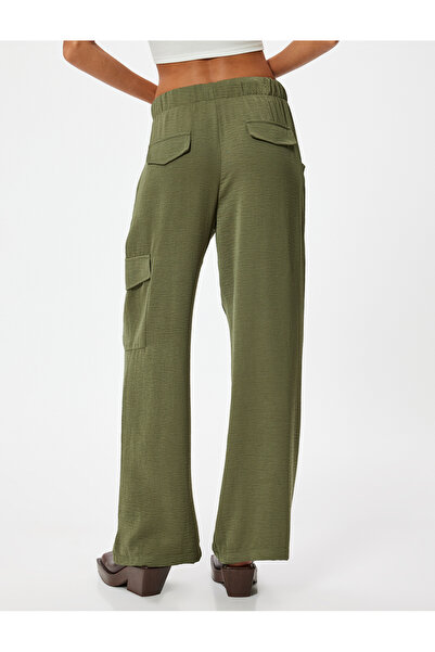 Koton Bol Paça Pantolon Kargo Cepli Beli Bağcıklı