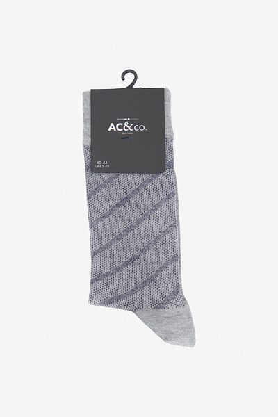 ALTINYILDIZ CLASSICS Men's Grey-Navy Blue Patterned Bamboo Single Socks