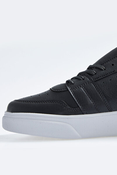 TOMMY LIFE Smoked Laced Perforated Faux Leather Men's Sports Shoes - 89110