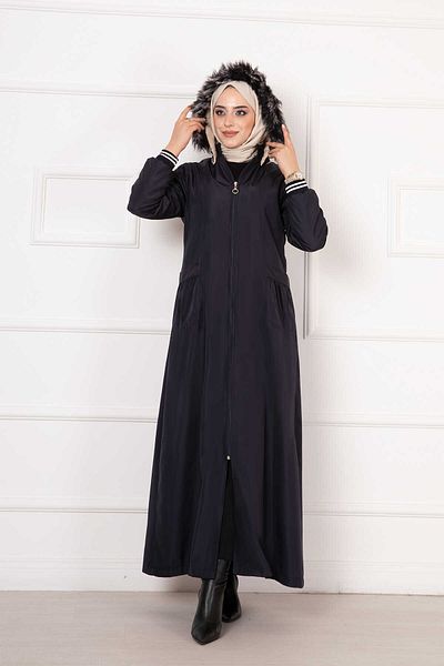 EBRUTESETTÜR Ribbed Sheepskin Coat with Sleeves