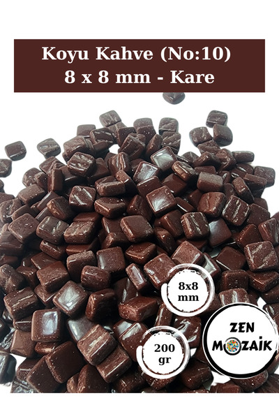 Zen Mozaik Sanatsal Mozaik Çalışmalarınız için 8x8 mm - Kare Cam Mozaik Taşı ...