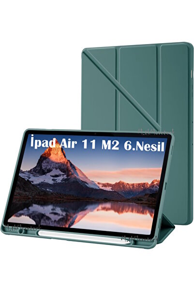 m.tk moveteck İpad Air 11inç M2 2024 Kılıf Kalem Bölmeli Şarj Yuvalı Katlanab...