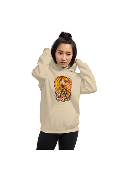 Moda Glo Unisex Goku Power Red b Φούτερ με κουκούλα