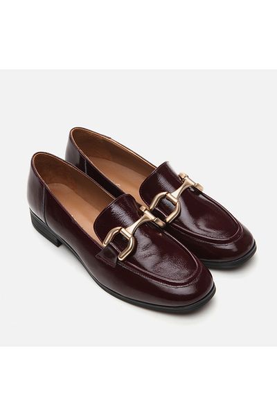 Hotiç Loafer de damă din piele naturală roșu Claret