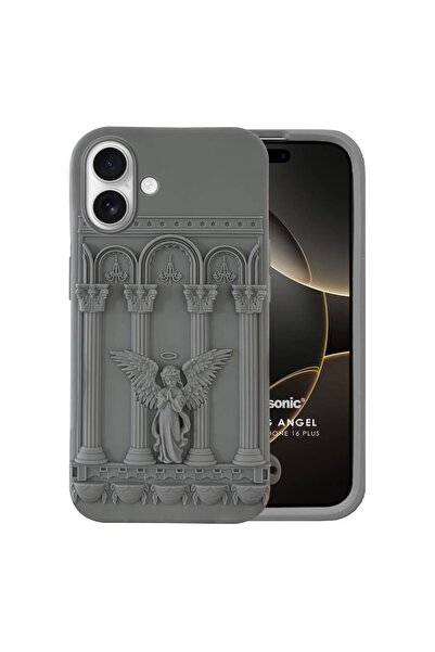 Microsonic Apple iPhone 16 Kılıf Praying Angel Gri