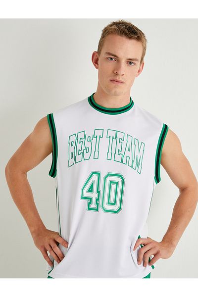 Koton Rundhalsausschnitt College Athlete Gedruckt
