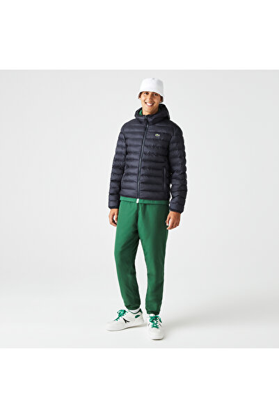 Lacoste Erkek Kapüşonlu Kapitone Lacivert Mont