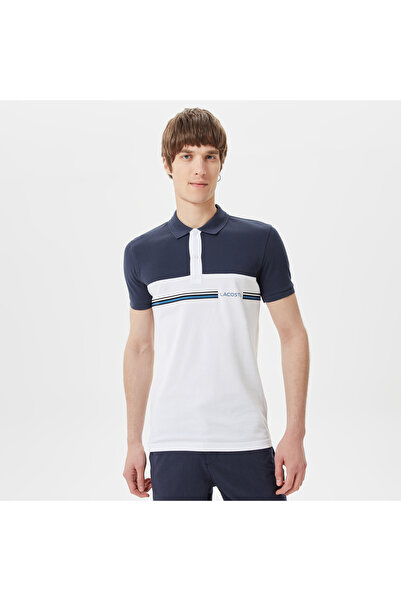 Lacoste Erkek Slim Fit Renk Bloklu Lacivert Polo