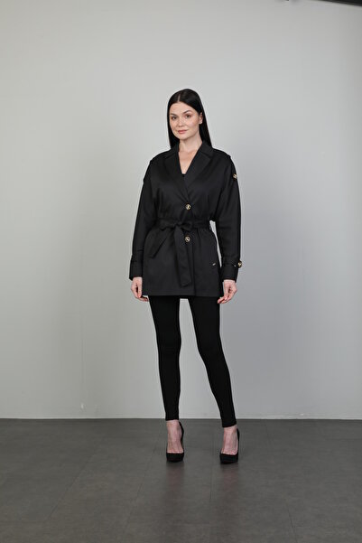 Icon İcon Kadın Siyah Trençkot 204 KB