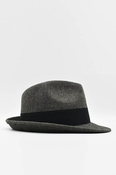 Külah Men's Smoked Felt Trilby Fedora Hat