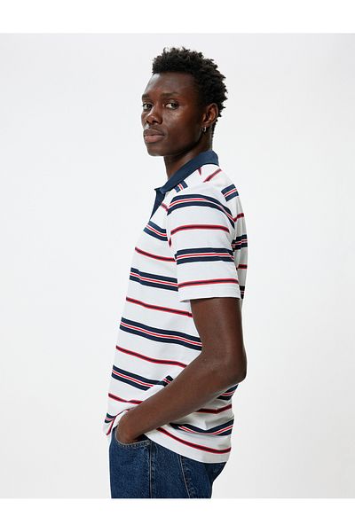 Koton Kurzärmliges Poloshirt aus Baumwolle mit Knopfleiste