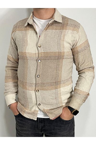 Sobe Hediyelik Ανδρικό χειμερινό πουκάμισο ξυλοκόπο Slim Fit