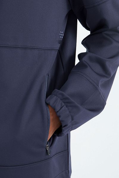 TOMMY LIFE Indigo High Collar, Zippered Pocket Detailed, Comfortable Fit Men's Sweatshirt - 88273