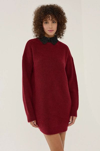Hiccup Μίνι πλεκτό φόρεμα Crew Neck