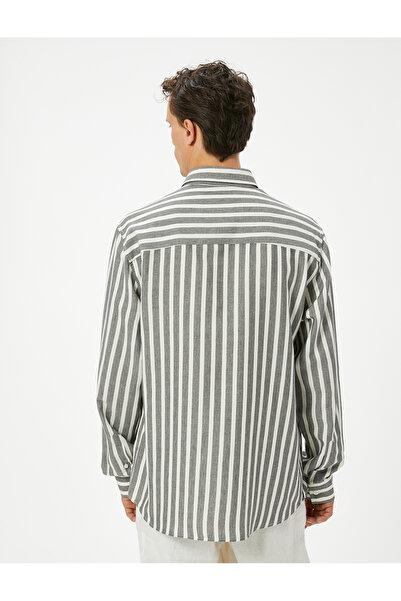 Koton Πουκάμισο Slim Fit Μακρυμάνικο Κλασικό γιακά με Κουμπιά